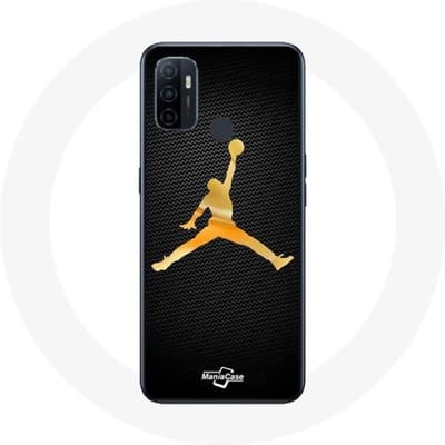 Coque - Maniacase - Oppo A53 - Souple - Logo Michael Jordan - Jaune jaune