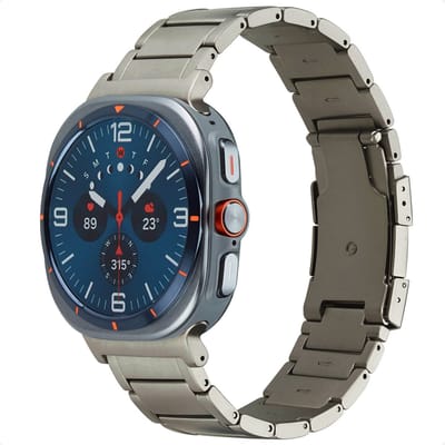 Mat Titanium bandje - Geschikt voor Samsung Galaxy Watch Ultra 2 (2026) / Ultra (2024/2025) - Titanium