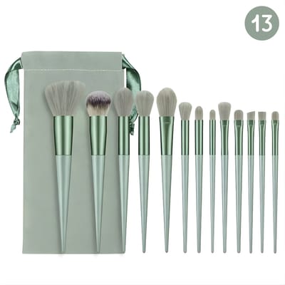 INTER-ESQUE Make-up kwasten – 13-delige Set – Gezicht & Ogen – Inclusief Opbergzakje