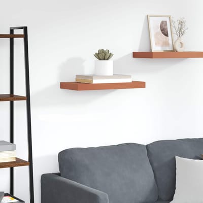 vidaXL - Wandplank - Muurmontage - Rood - 60 - x - 23,5 - x - 3,8 - cm - Bewerkt - hout