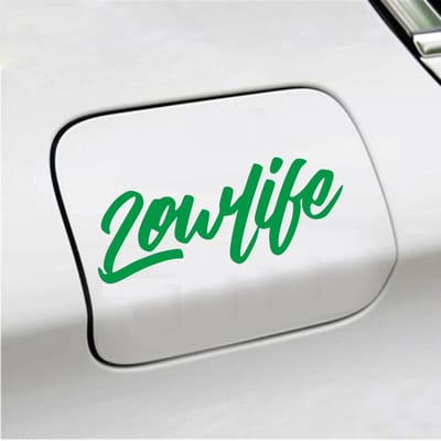 Bumpersticker - Lowlife - 6,4 X 16,8 - Groen