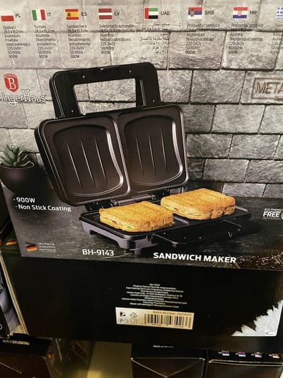 Berlinger Haus BH-9143 - Tosti-ijzer - 900 Watt - Black rose collection