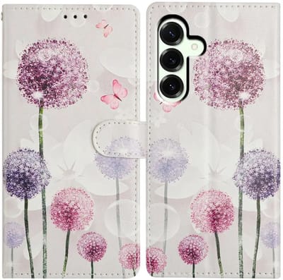 Hoesje Geschikt voor Samsung Galaxy A37 | Portemonnee Book Case | Beschermhoes | Magneet Sluiting | Paardenbloem