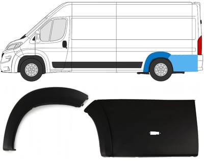 Set sierlijsten achter wielkast voor Fiat Ducato 2018- / Links
