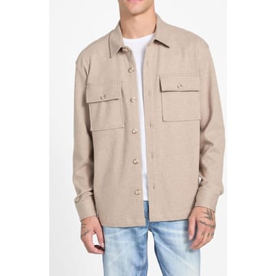 GUESS Ls Daniel Luxe Overs English Brown Heathe Taglia: S | Maglie a manica lunga Outlet | Uomo | Marrone