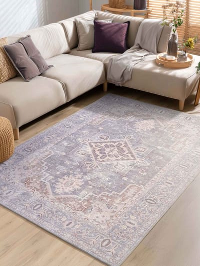 Flycarpets Burano Vintage Vloerkleed - Roze - Laagpolig Tapijt Woonkamer / Slaapkamer - 120x170 cm