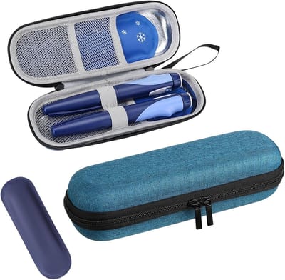 Insuline Cooler Case Travel voor Diabetic Organiseer Geïsoleerde Koelzak voor Medicatie met 2 Ice Packs Blauwe Medische Koelzak