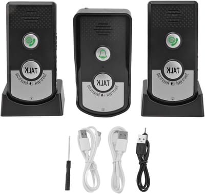 Waterdichte Draadloze Deurbel met Tweeweg Communicatie voor Buiten - Intercom Kit voor Thuisgebruik met Lange Bereik en Eenvoudige Installatie