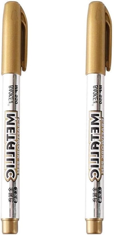 Metallic Markeerstiften - Metallic Pennen - Creatieve Vormgeving - Watervaste Inkt - 4 ml - Goud Zilver