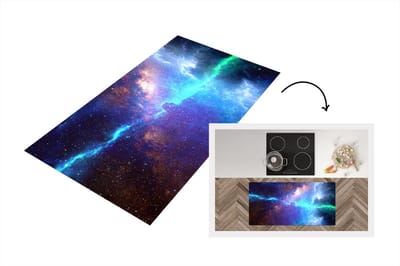 Keukenloper - Loper keuken - Ruimte - Ster - Kleuren - 120x60 cm - Keukenloper vinyl