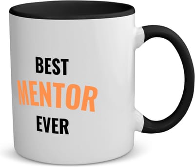 Akyol - best mentor ever koffiemok - theemok - zwart - Leraar - de beste mentor - leerkracht - verjaardagscadeau - verjaardag - cadeau - kado - geschenk - gift - leerlingen - 350 ML inhoud