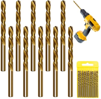 SnelShoppen - 10-delige Kobaltboorset HSS M35 - Spiralen Boor Set voor Metaal, Roestvrij Staal - Hoge Snelheid Staal - 3.5mm