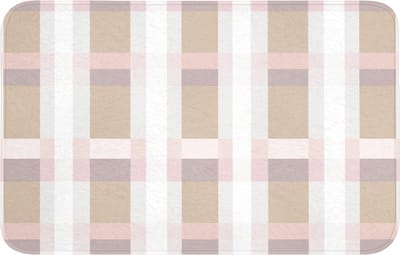 WC mat 80x50 cm - Antislip - Ruitpatroon - Aardetinten - Minimalistisch - Toiletmat - Vloermat - Douchemat - Toilet tapijt - Toiletmatten