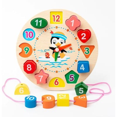 Haute Qualité Enfants Haute Qualité Bois Haute Qualité Horloge Haute Qualité Puzzle Jeux d'assemblage Haute Qualité Cognitif Haute Qualité Chiffres