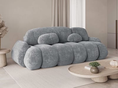 Slaapbank STONE met slaapfunctie - modern design, opbergruimte, vrijstaand, inclusief kussens - Donkergrijs (Vibe 95)