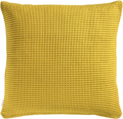 Heckettlane Kussensloop Wafel - Kussenhoes van 80x80 cm - 1 stuk - 100% Katoen - Geel