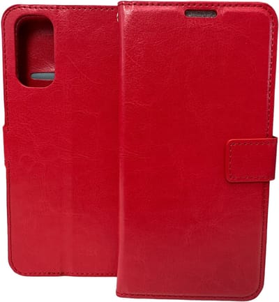 Portemonnee Book Case Hoesje Geschikt voor: Oppo Reno 4 5G - rood