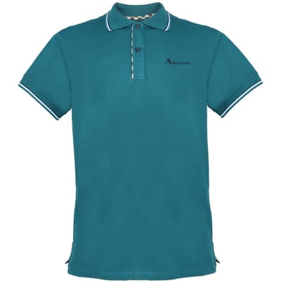 Aquascutum getipt kraag groen poloshirt