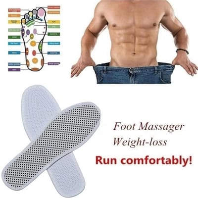 1 Paar Magnetische Therapie Inlegzolen Maat 41 – Afslanken, Gewichtsverlies & Voetmassage – Comfortabele Bruine Binnenzolen voor Voetverzorging en Pijnverlichting