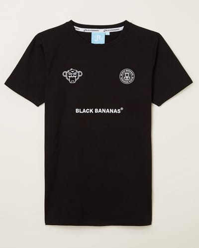 Black Bananas Tshirt - Zwart - Maat 140