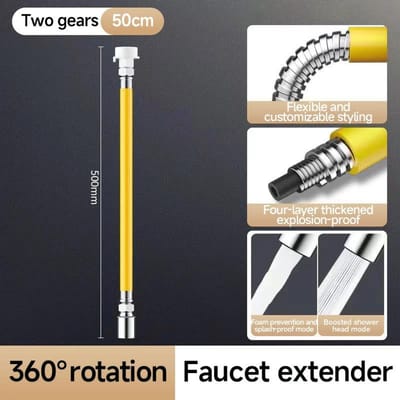 2 Modus Kraanverlengstuk Verlengstuk Badkamer Verstelbaar Vrij Buigbaar Spatwaterdicht Universeel 360 Graden Verlengbuis Adapter Keuken 50cm
