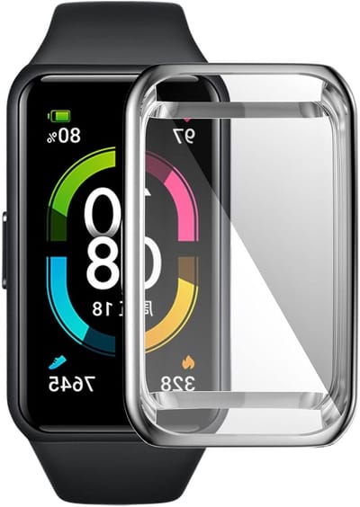 Volledige TPU Full Wrap Screen Protector voor 1.47 Inch Smartwatch, Universele Vervangende Schermcover, Bescherming tegen Krassen en Stoten voor Honor Band 6 en Huawei Band 6 7 6Pro