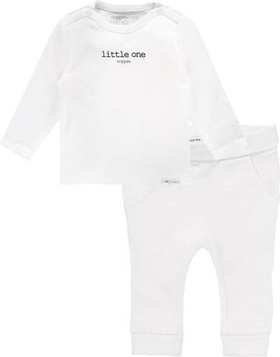 Noppies Set(2delig) Unisex Shirt Wit Broek Wit - Maat 50