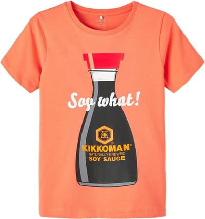 Name it t-shirt jongens - oranje - NKMfuze - maat 122/128