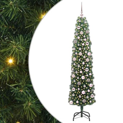 vidaXL - Kunstkerstboom - Groen - 180 - cm - PVC - en - Staal - en - Kunststof