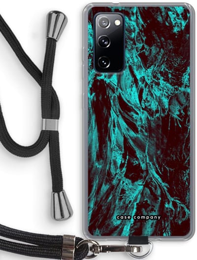 Case Company® - Hoesje met koord geschikt voor Samsung Galaxy S20 FE / S20 FE 5G hoesje met Koord - Ice Age - Telefoonhoesje met Zwart Koord - Bescherming aan alle Kanten en Over de Schermrand