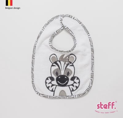 Stefano fashion - stoere Zebra - slabbetje - terry