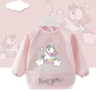 Sara Shop -Slabbetjes baby - Baby Overalls - baby slabbetjes met mouwen - Slabbetje Peuter - slabbetjes met tekst - Slab -Baby cadeau - Roze