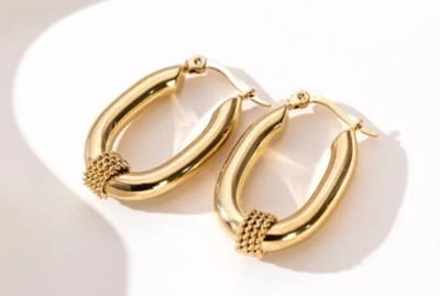 oorbellen kleur goud - luxe earrings gold - hoops - stainless steel -waterproof - dames - moeder dochter cadeau