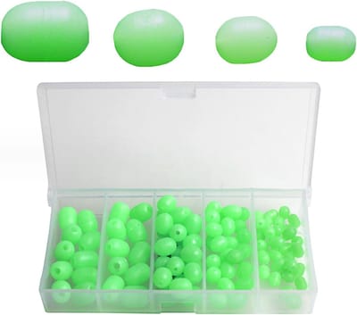 Zachte plastic ovalen en ronde parels voor zeevisserij - drijvende aas en visgerei accessoires