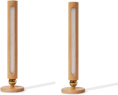 Draadloze Houten LED Wandlamp Dimbaar met Touch Sensor - Oplaadbaar Batterij Nachtlamp
