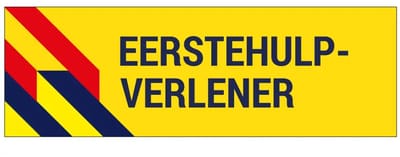 Eerstehulpverlener autosticker binnenzijde raam | 21 x 7 cm