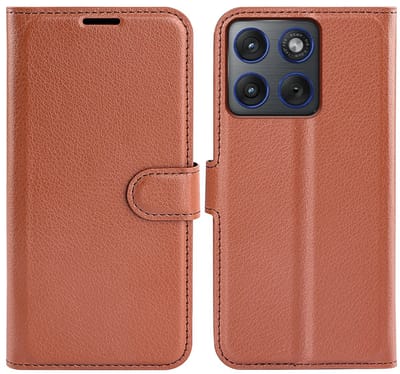 Coverup Hoesje - Geschikt voor Motorola Edge 70 Hoesje - Coverup Book Case - Bruin