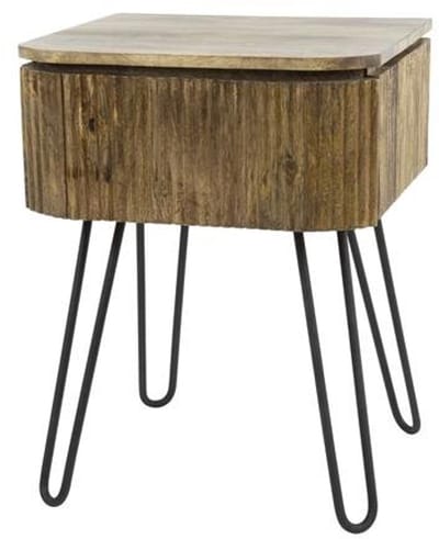Luxe Nachtkastje met Lade - Nachtkastje / Bijzettafel Per Stuk - Nachtkast / Tafeltje - Nachtkastjes Industrieel / Landelijk / Modern / - Nachtkastje Hout Hangend - Industrieel Nachtkastje Per Stuk (45 cm x 40 cm x 60 cm)