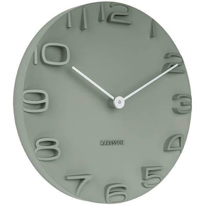 Karlsson Wandklok On The Edge - Jungle Groen met chromen wijzers - Ø42cm - Scandinavisch