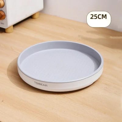360° Draaibare Kruidenrek Organizer Kast Draaiplateau Kruidenhouder Keuken Opbergbak voor Keuken Badkamer Koelkast beige