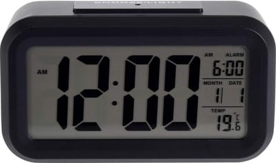 Dailygoody - Digitale wekker - Tafelklok - Modern design - Zwart - Alarmfunctie - Sluimerfunctie - Temperatuurweergave - Geschikt voor slaapkamer - 14...