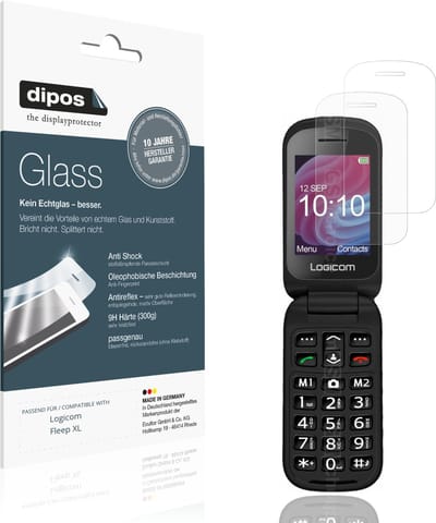 dipos – 2x Matte Pantserfolie geschikt voor Logicom Fleep XL | 9H Screenprotector