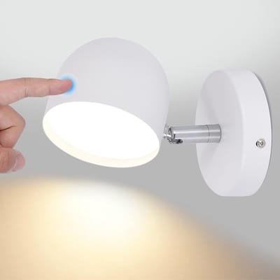 Dimbare LED Wandlamp met Touch Bediening - Flexibel Draaibaar - Warm Wit Licht voor Slaapkamer of Leeshoek