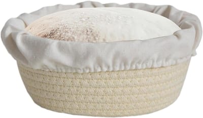 Ovale Rijsmand - Banneton Broodrijsmand - Zuurdesem Bakken - Met Wasbare Voering - 20x25x8 cm - Niet gespecificeerd