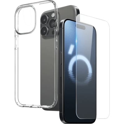 Northjo Apple iPhone 16 Pro Hoesje en Screenprotector Transparant