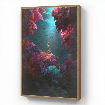 Wandlamp 70x100 cm - Oplaadbaar - Standbeeld - Zeebodem - Koraal - Kleurrijk - Wandlampen binnen woonkamer - Slaapkamer lamp - Decoratieve nachtlamp - Vloerlamp draadloos