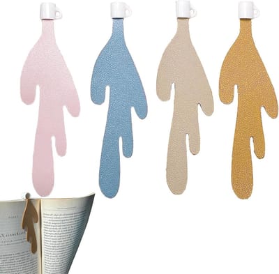 Set van 4 Boekenleggers met Koffiemok Ontwerp, Moderne Kleuren - Perfecte Leeshulp en Cadeau voor Boekenliefhebbers, Vrouwen, Mannen en Kinderen