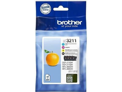 Brother Inktcartridge LC3211 Origineel Combipack Zwart, Cyaan, Magenta, Geel LC3211VAL