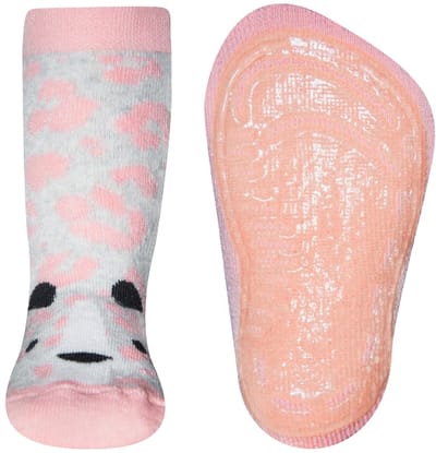 Antislipsok wildlife print en tijgerkop roze-23/24