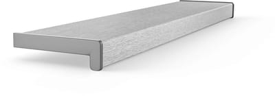 DQ-PP RAAMBOEK PVC - 20 cm x 60 cm - Zilver - Vensterbank - voor Binnengebruik - Binnenvensterbank - Binnen - Per meter - Woonkamer - Decoratie - Kunststof